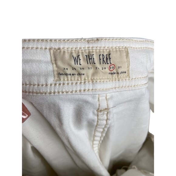 We the Free Free People white flare pleated white‎ jeans size 30 - Picture 7 of 7